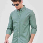 Core Lab Green Button Down Slim Fit Shirt