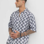 Grey Abstract Relaxed Fit Shirt