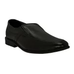 Black Leather Slip On Shoes