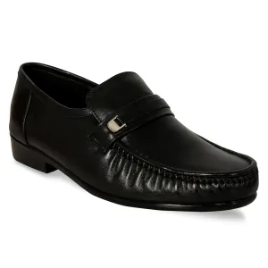 Black Leather Slip On Shoes (Item 3567)