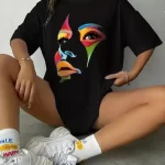 Latest Printed Stylish Best Trendy Casual Cotton Oversize T Shirt For Women